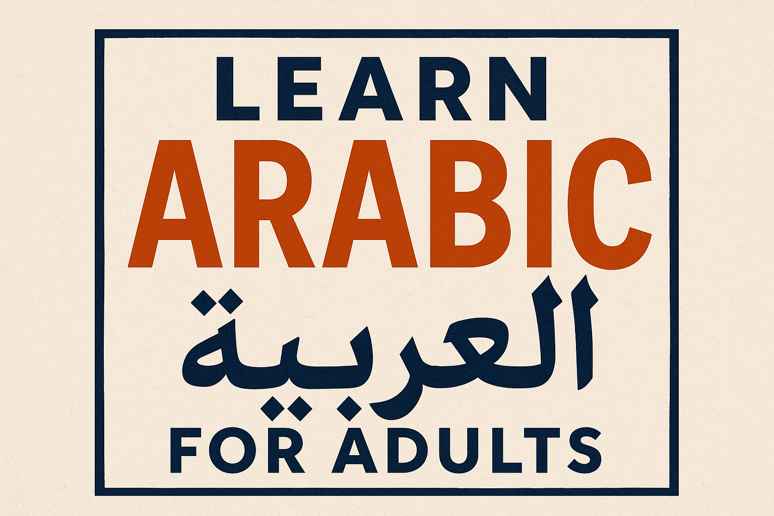 learn arabic for adults