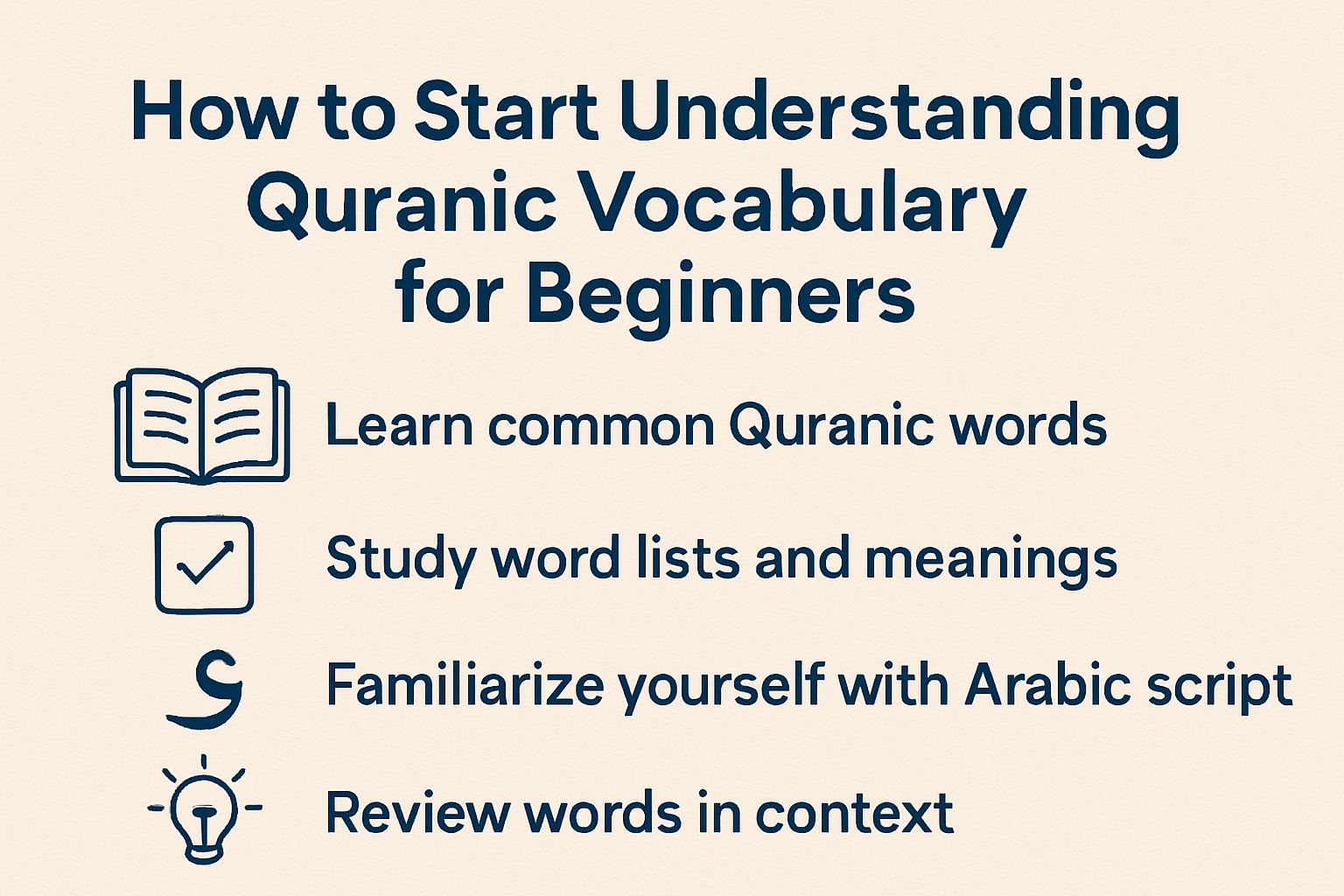 How to Start Understanding Quranic Vocabulary for Beginners - Learn Arabic online