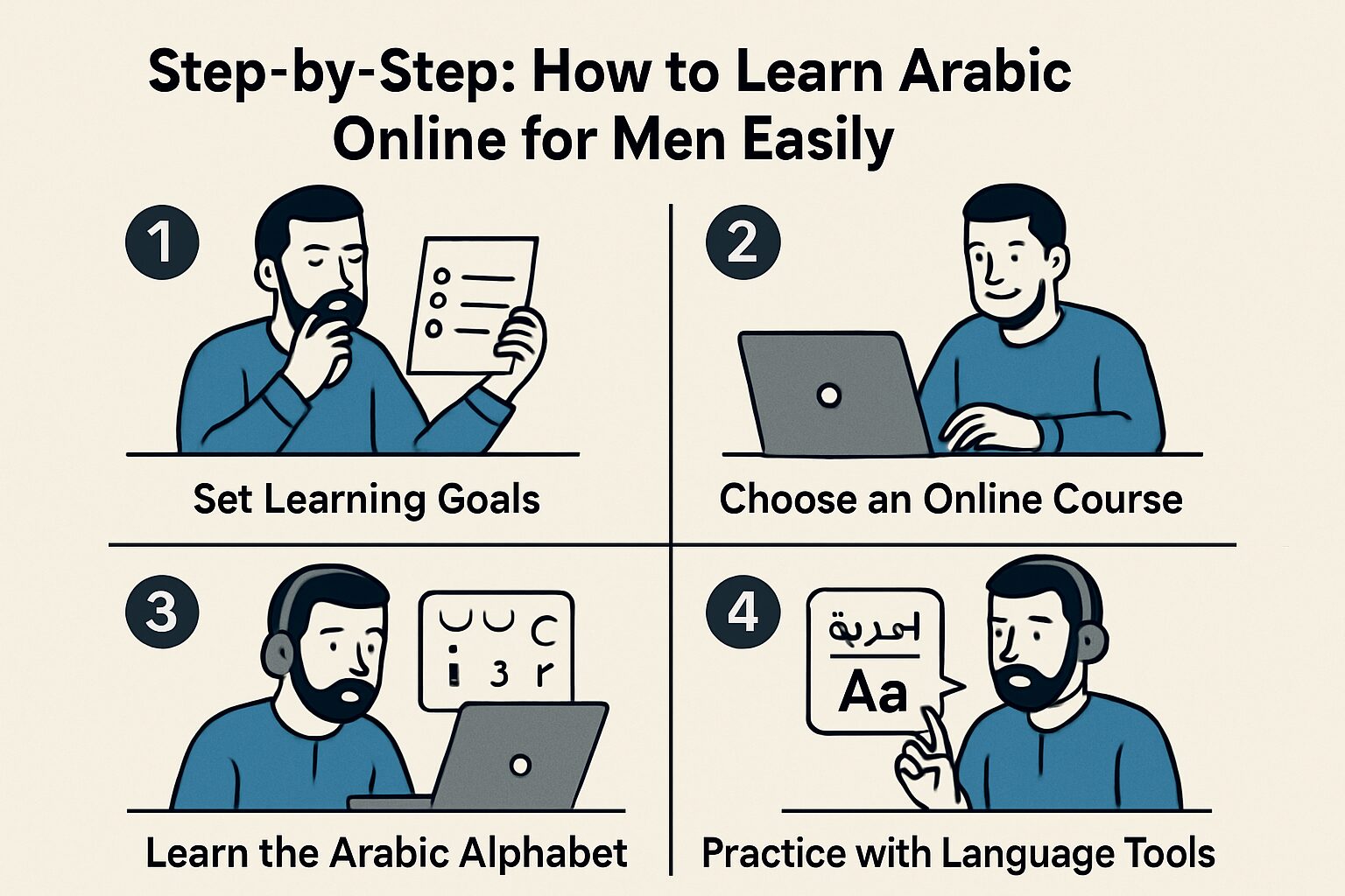Learn Arabic Online for Men