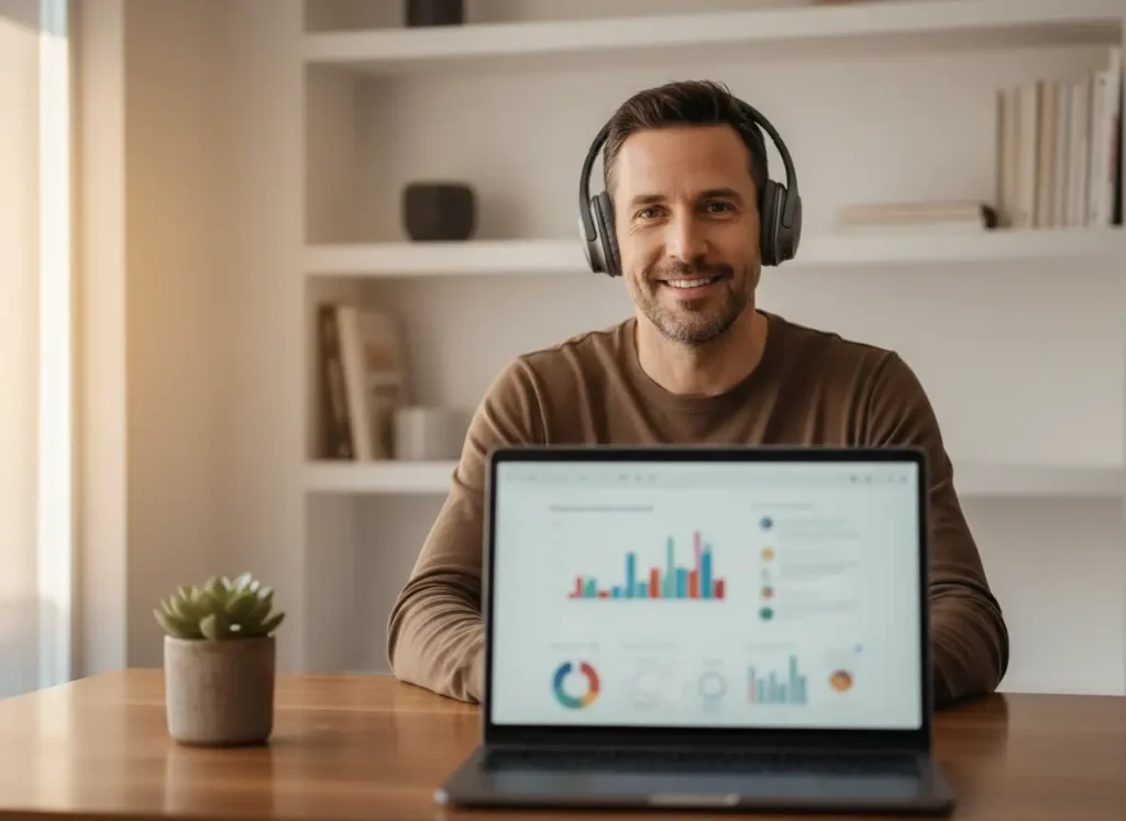 A professional adult student learning Arabic conversation online at Alphabet Arabic Academy.