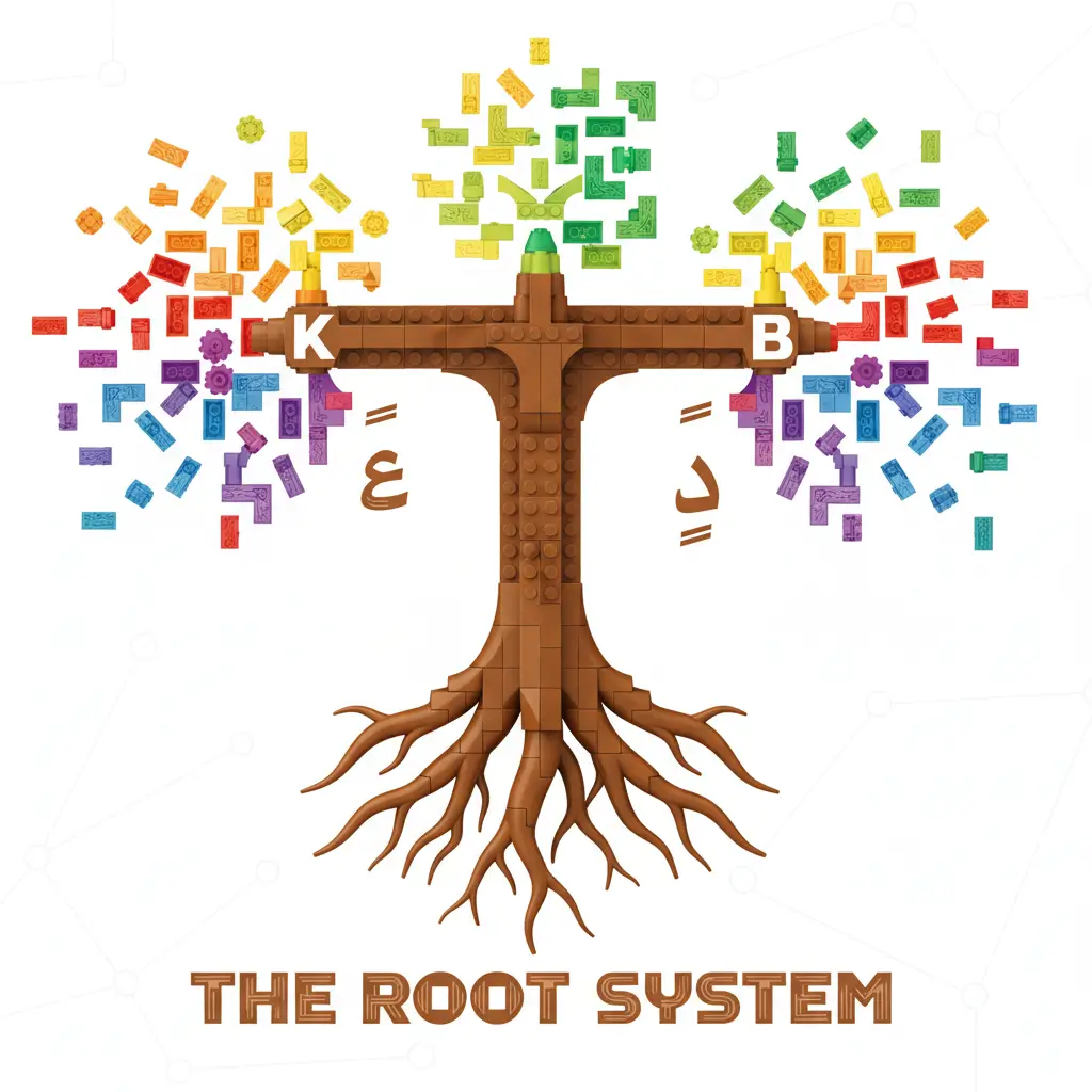 Diagram explaining the Arabic root system K-T-B for easy vocabulary building