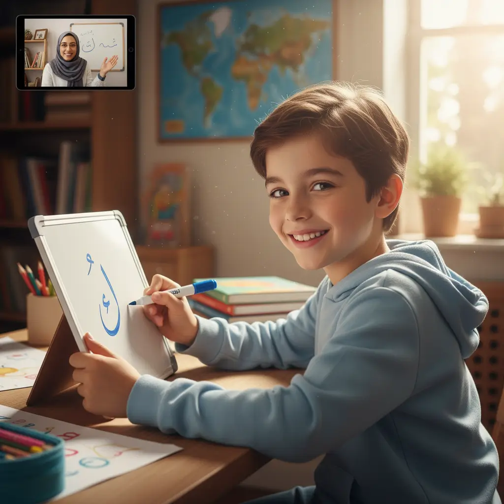 Group engagement in interactive and fun Arabic lessons for kids