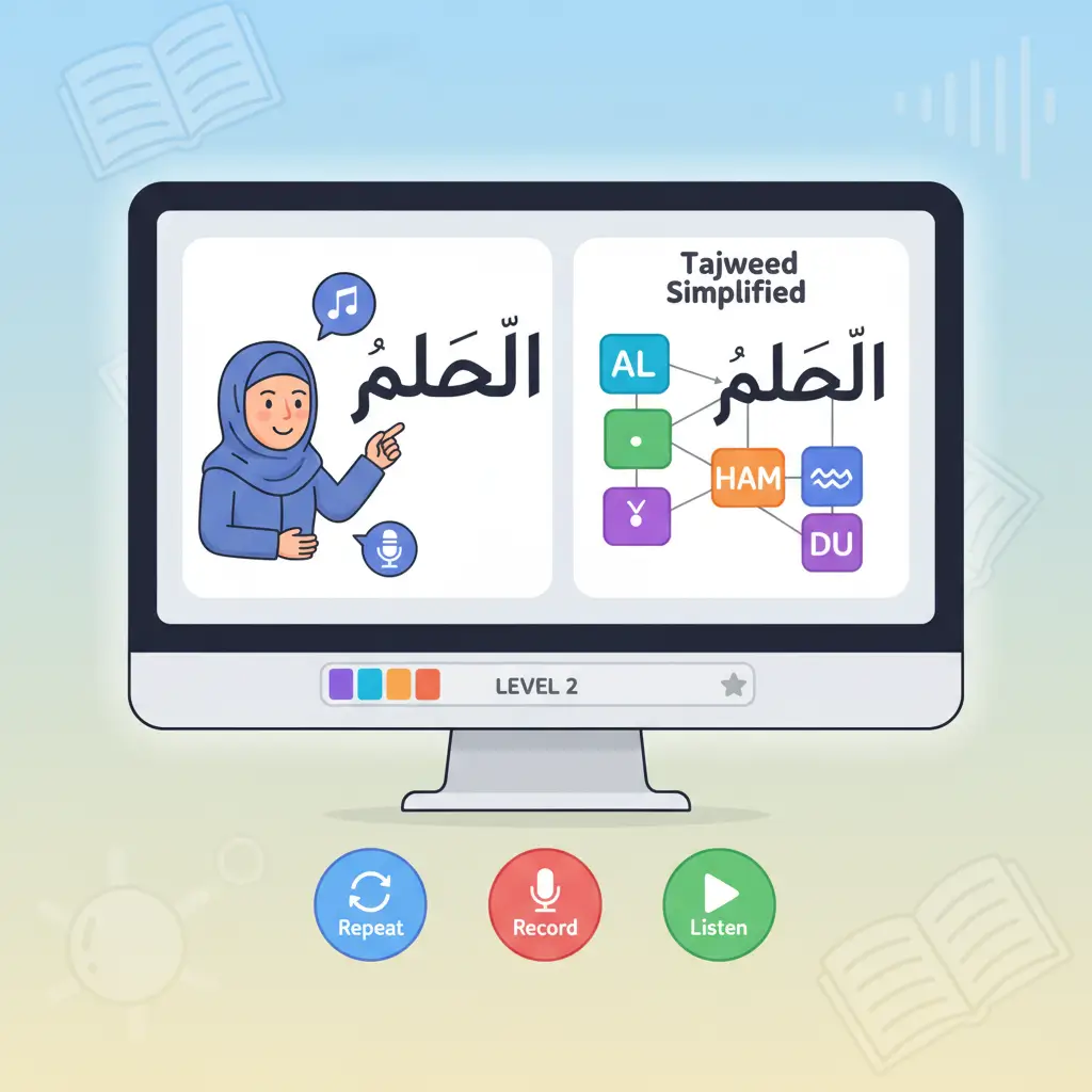 Interactive digital tools and gamified learning interface for online