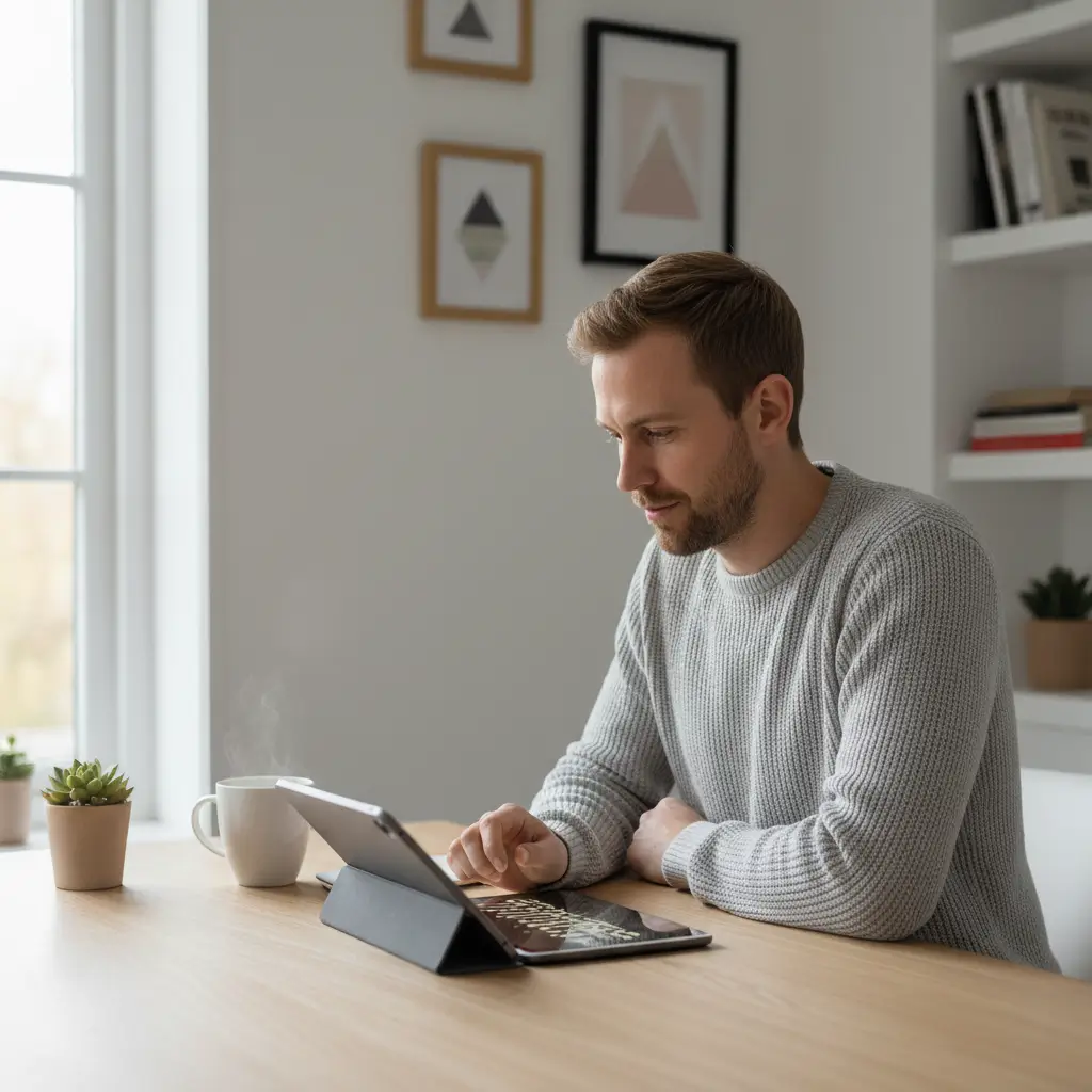 Online Quran learning for adults with Egyptian teacher – a student connecting digitally to spiritual wisdom.