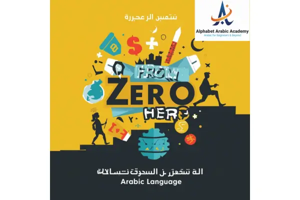 picture include letters and man with word zero to hero