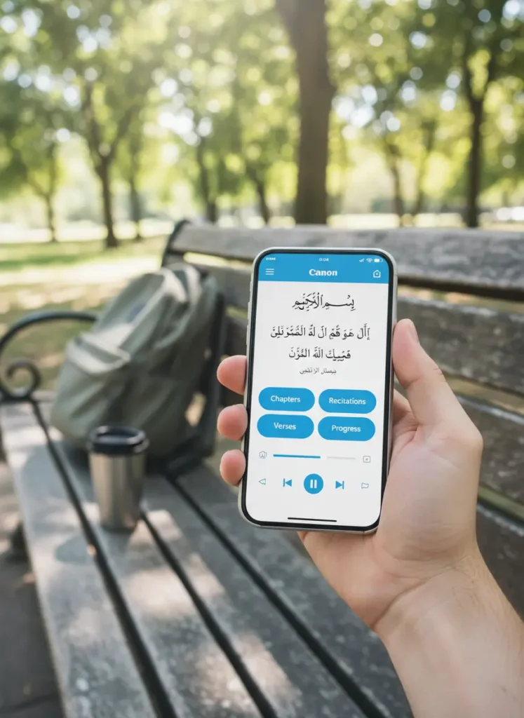 Student attending a live session to learn Quran online with a professional Tajweed teacher