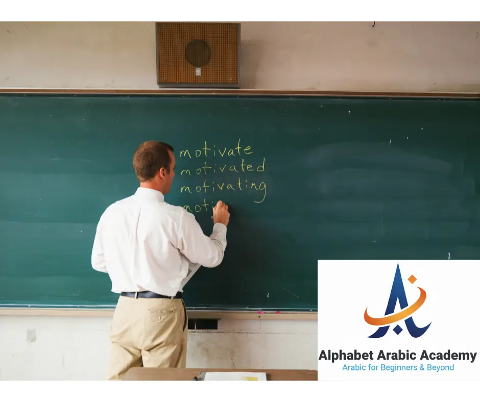 teacher explain on blackboard