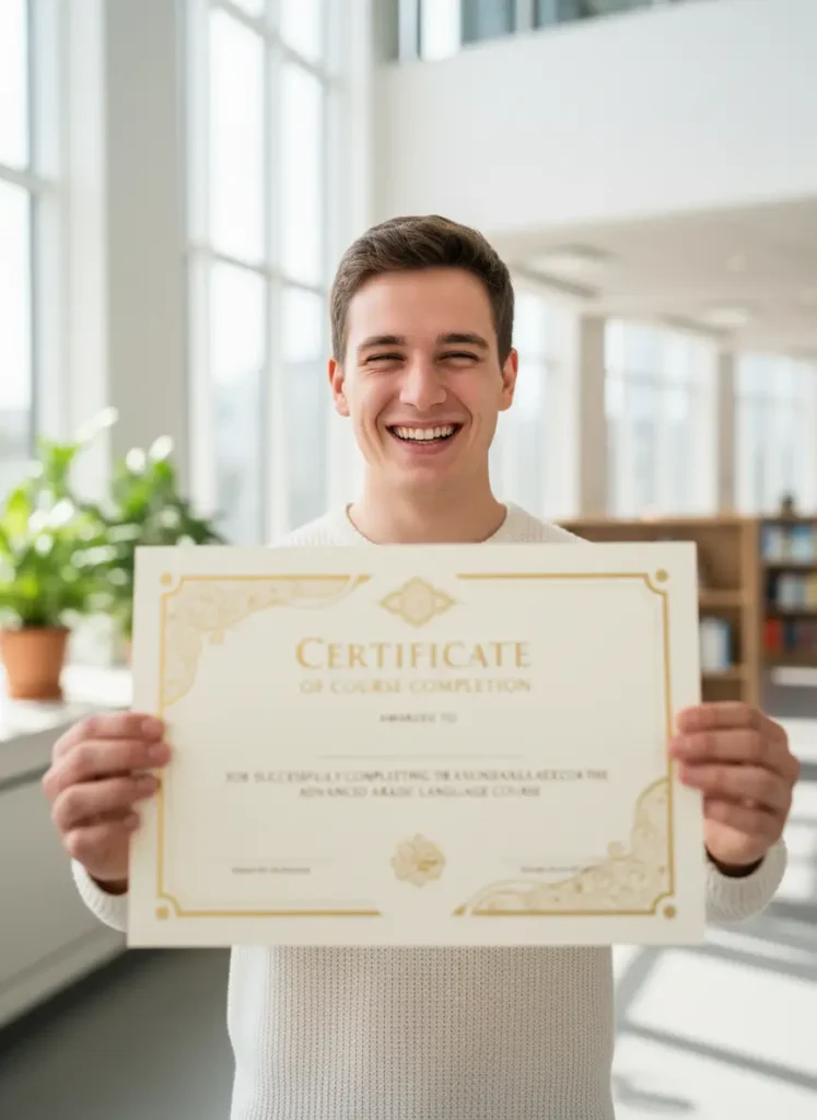 image_title arabic language course certification success