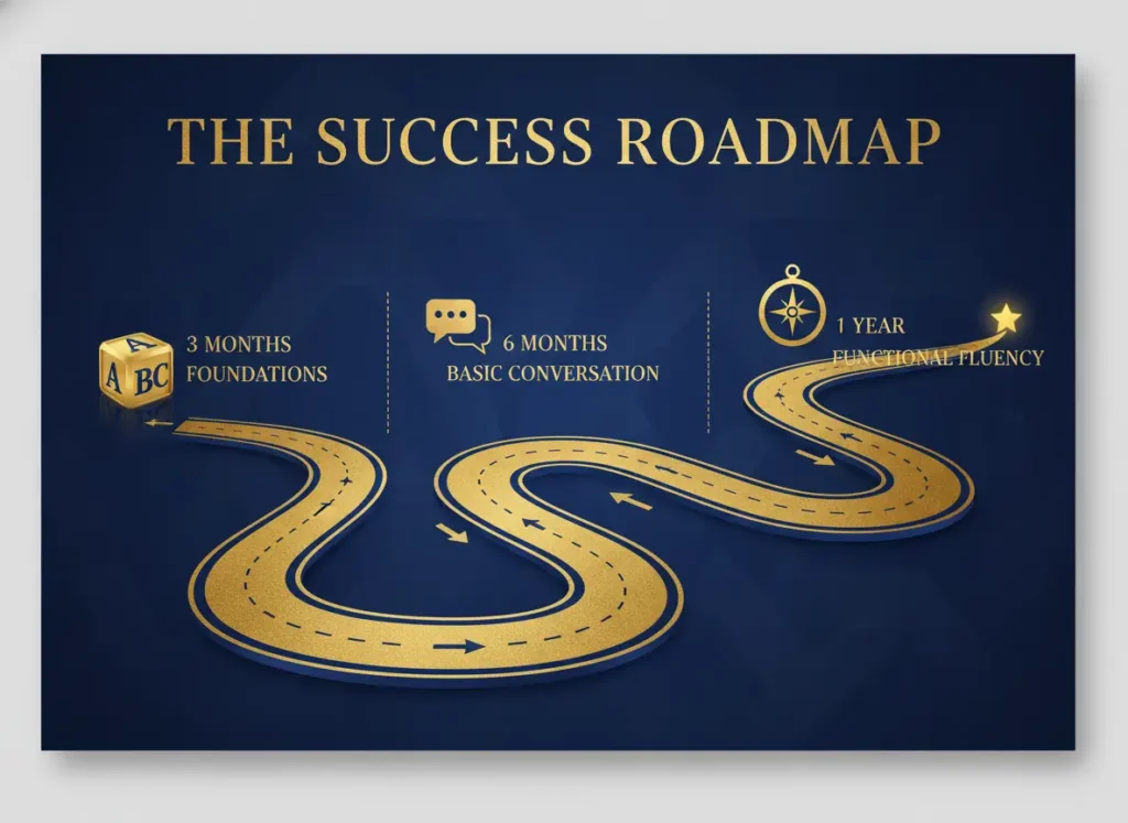 Arabic learning toolkit for beginners featuring flashcards, headphones, and digital resources. Tools for Arabic success.