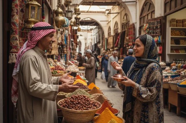Arabic for Beginners: Your First 30 Days Roadmap Souk Conversation Scene