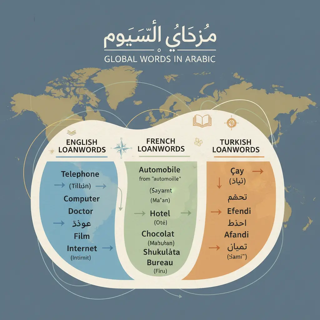 Modern standard arabic online Common Loanwords Visualization