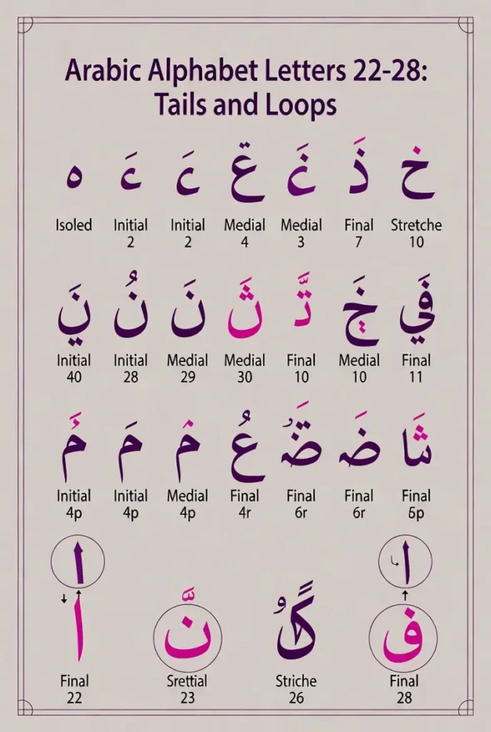 Arabic script right to left direction compared to English for beginners