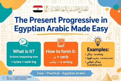 present progressive in egyptian arabic