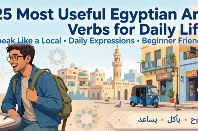 The 25 Most Useful Egyptian Arabic Verbs for Daily Life